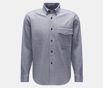Oxford-Hemd Button-Down-Kragen blau/weiß