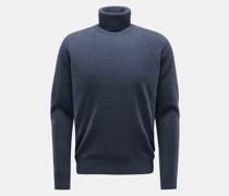 Cashmere Rollkragenpullover graublau