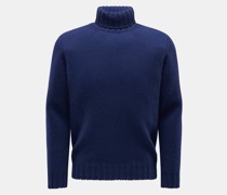 Cashmere Rollkragenpullover dunkelblau