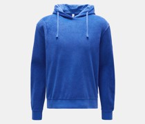 Frottee-Kapuzenpullover 'Terry Hoody' blau