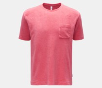 Frottee Rundhals-T-Shirt 'Terry Tee' koralle