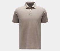 Jersey-Poloshirt graubraun