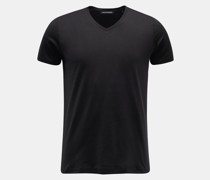 V-Neck T-Shirt schwarz