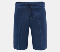 Leinen-Bermudas dunkelblau