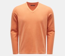 V-Ausschnitt-Pullover 'Foggy V-Neck' orange