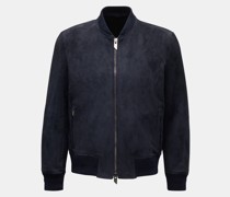 Veloursleder-Blouson navy