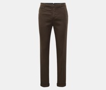 Chino 'Military Drill Tailored Chinos' braun