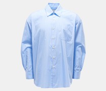 Casual Hemd 'Borrowed Shirt' Kent-Kragen hellblau/weiß gestreift