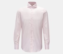 Business Hemd 'Sergio Milano' Haifisch-Kragen rosé/weiß gestreift