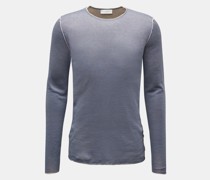 Leinen Rundhalspullover 'Caius' graublau