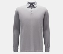 Longsleeve-Poloshirt grau