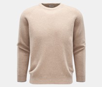 Rundhalspullover beige
