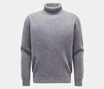 Cashmere Rollkragenpullover grau