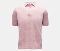 Kurzarm-Strickpolo rosé