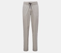 Seersucker-Joggpants dunkelgrau/creme gestreift