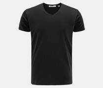 V-Neck T-Shirt 'Antonio' schwarz