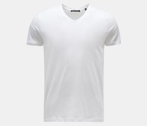 V-Neck T-Shirt weiß