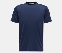 Merino Rundhals-T-Shirt navy