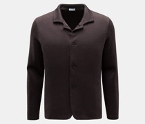Merino Cardigan dunkelbraun