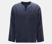 Popover-Hemd navy