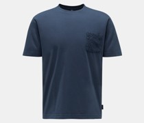 Rundhals-T-Shirt 'Seamap Pocket Tee' navy