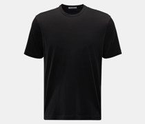 Rundhals-T-Shirt 'Eneas' schwarz