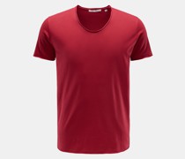 V-Neck T-Shirt 'Aurel' bordeaux