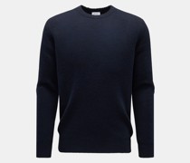 Cashmere Rundhals-Pullover navy