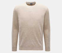 Rundhalspullover 'David' beige