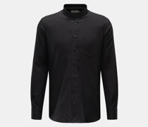 Oxfordhemd 'Vintage Oxford Collar Shirt' Grandad-Kragen schwarz