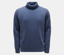 Cashmere Rollkragenpullover graublau