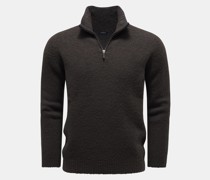 Troyer 'Chunky Quarter Zip' dunkelgrau