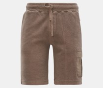 Fleece-Cargo-Shorts 'Oyster' graubraun
