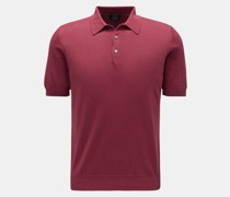 Kurzarm-Strickpolo rostrot