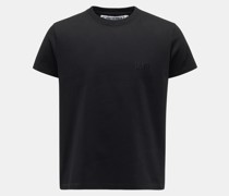 Rundhals-T-Shirt 'Sch!' schwarz