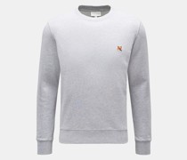 Rundhals-Sweatshirt grau meliert