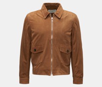 Velourslederjacke 'Victor' braun