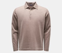 Merino Strickpolo graubraun