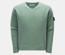 V-Ausschnitt-Pullover hellgrün