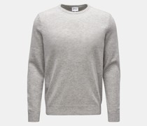 Cashmere Rundhalspullover grau