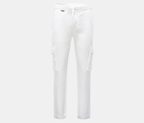 Leinen Cargo-Joggpants 'Linen Cargo' weiß