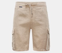 Leinen Cargo-Bermudas 'Linen Cargo' beige