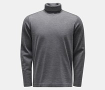 Merino Rollkragenpullover dunkelgrau