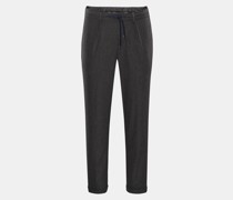 Flanell-Joggpants dunkelgrau