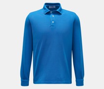 Longsleeve-Poloshirt blau