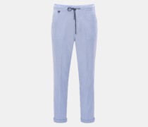 Seersucker-Joggpants graublau/weiß gestreift