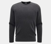 Cashmere Rundhalspullover anthrazit