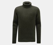 Cashmere Rollkragenpullover dark olive