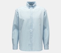 Casual Hemd Button-Down-Kragen hellblau