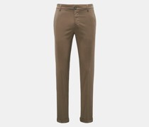Woll-Joggpants 'Fresco Comfort Chinos' graubraun